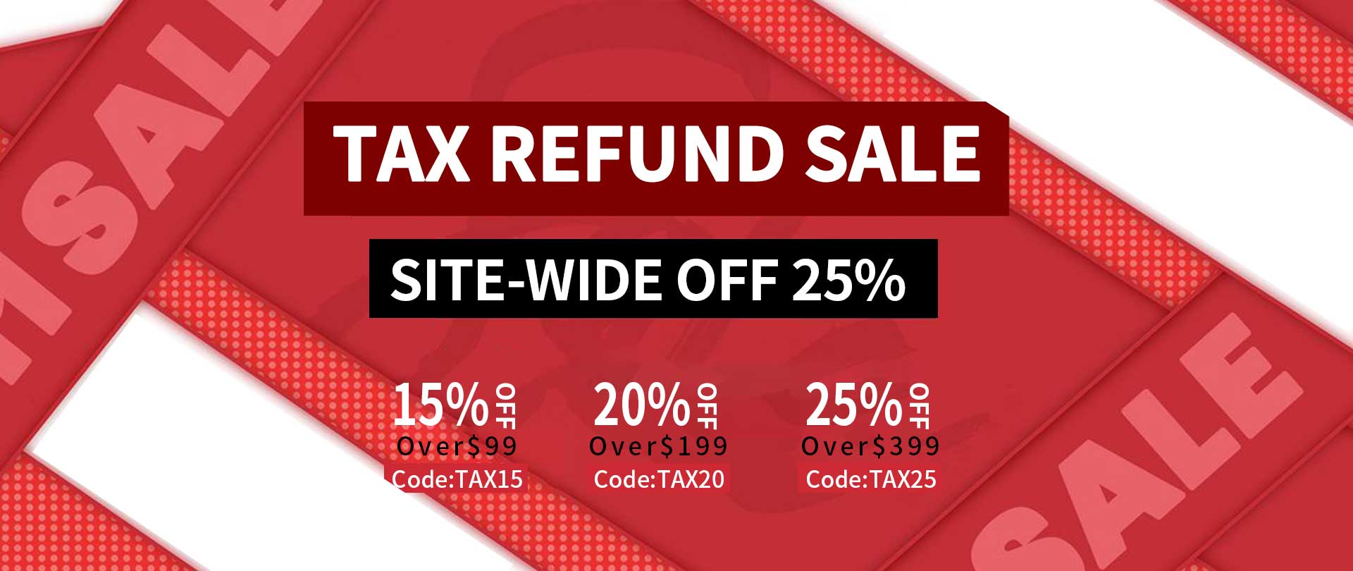 Tax refund sale provides some coupon,using a remain money to showing your character